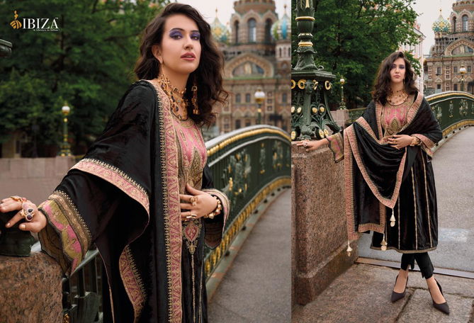 Arasik By Ibiza Embroidery Viscose Velvet Salwar Kameez Wholesale Price In Surat